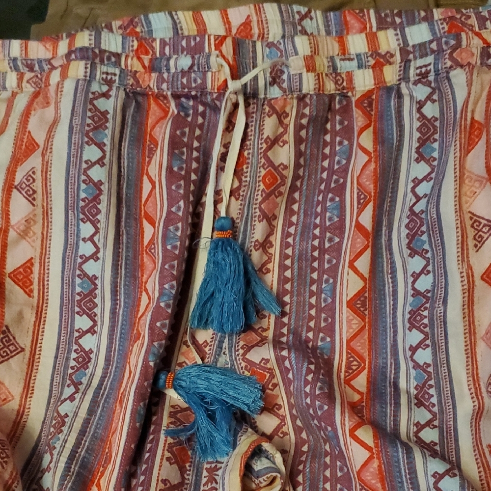 Colorful Geometric Patterned Pants